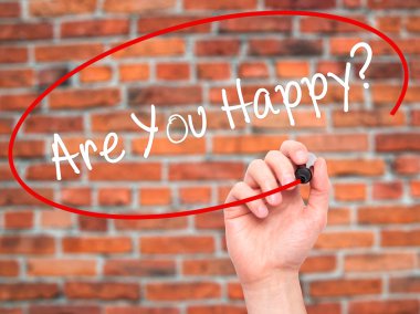 Dostum el yazma mutlu musun? siyah kalemi ile görsel scre üzerinde