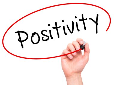 Adam el pozitifliği ile siyah kalemi görsel ekranda yazma.