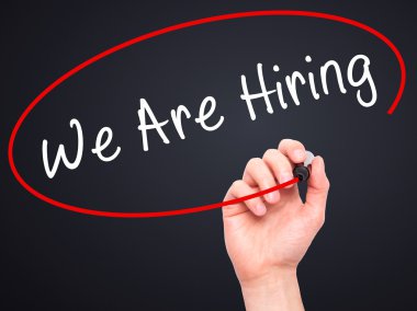 El yazma visual scre üzerinde siyah kalemi ile işe vardır dostum