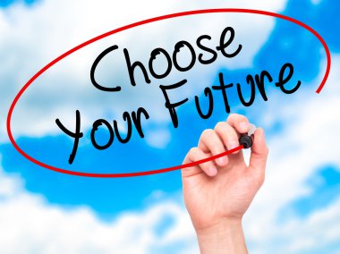 Adam el seç senin geleceğin siyah kalemi ile görsel üzerinde yazılı 