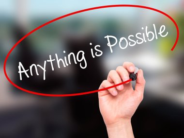 Bir şey yazıyor adam el visua üzerinde siyah kalemi ile mümkündür