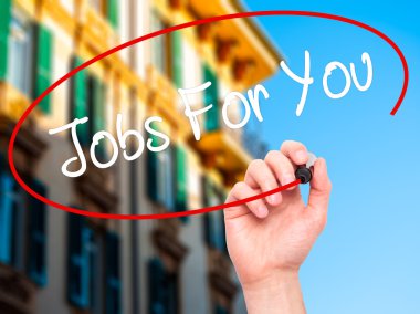 Adam el işleri sizin için görsel ekranda siyah kalemi ile yazma