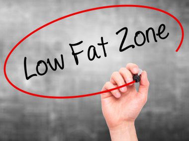 Adam el düşük yağ bölge ile siyah kalemi görsel ekranda yazma.