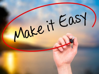 Adam el yazma yapmak çok kolay görsel ekranda siyah kalemi ile