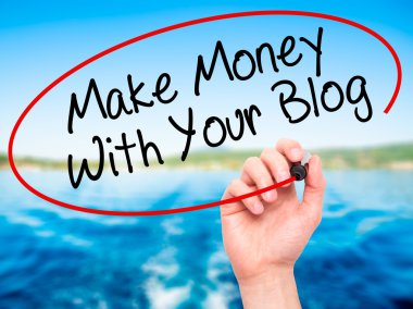 Adam el ile siyah kalemi yazma Your Blog ile para yapmak