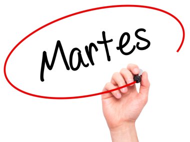 El yazma dostum Martes (İspanyolca Salı) ile siyah kalemi o