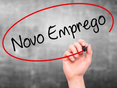 Adam el Novo Emprego (Portekizce yeni iş) bl ile yazma