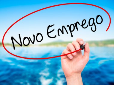 Adam el Novo Emprego (Portekizce yeni iş) bl ile yazma