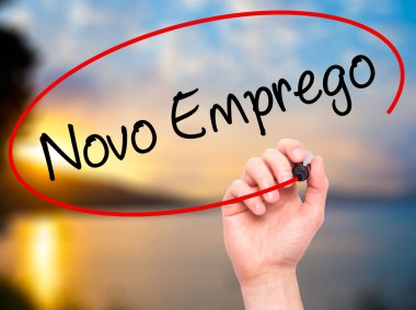 Adam el Novo Emprego (Portekizce yeni iş) bl ile yazma