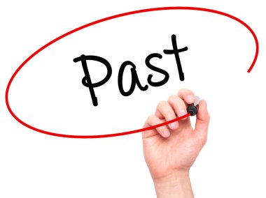 Adam el geçmişi ile siyah kalemi görsel ekranda yazma.