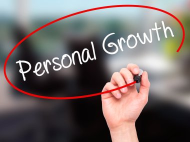 Adam el kişisel gelişim ile siyah kalemi görsel scr yazma.