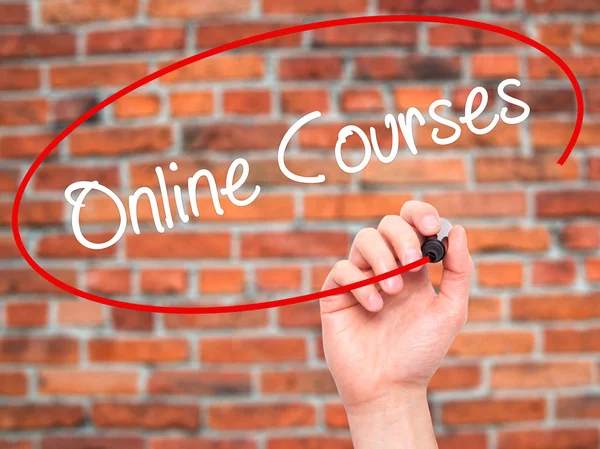 Adam el online kurslar ile siyah kalemi görsel scre yazma.