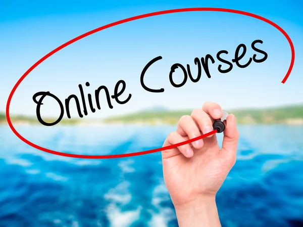 Adam el online kurslar ile siyah kalemi görsel scre yazma.