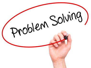 Adam el problem çözme ile siyah kalemi görsel scr yazma