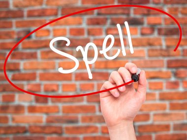 Adam el yazım ile siyah kalemi görsel ekranda yazma.