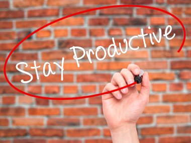 Adam el kalmak verimli siyah kalemi ile görsel scr yazma