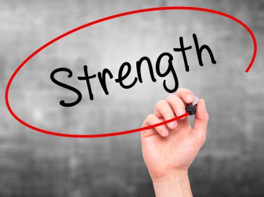 Adam el gücü ile siyah kalemi görsel ekranda yazma.