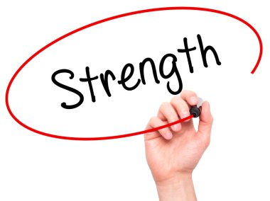 Adam el gücü ile siyah kalemi görsel ekranda yazma.