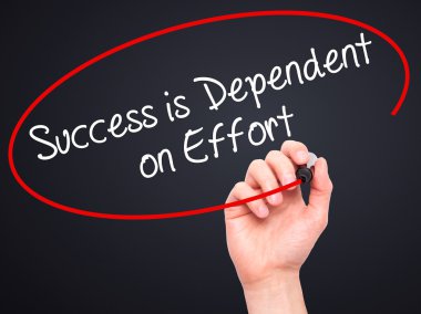 Başarı yazma adam eldir bağımlı üzerinde siyah marke çabayla