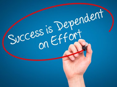 Başarı yazma adam eldir bağımlı üzerinde siyah marke çabayla