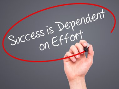 Başarı yazma adam eldir bağımlı üzerinde siyah marke çabayla