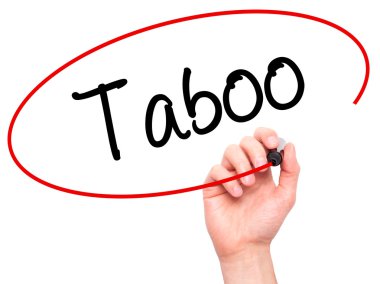 Adam el tabu siyah kalemi ile görsel ekranda yazma.