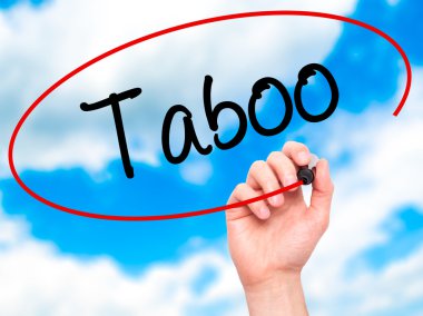 Adam el tabu siyah kalemi ile görsel ekranda yazma.