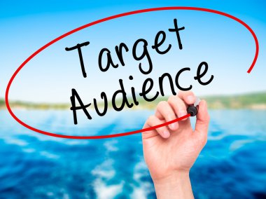 Adam el hedef kitle ile siyah kalemi görsel scr yazma.