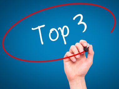 Adam el yazma top 3 siyah kalemi ile görsel ekranda