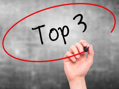 Adam el yazma top 3 siyah kalemi ile görsel ekranda