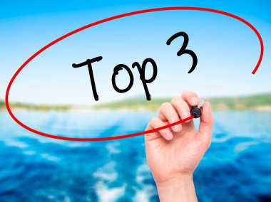 Adam el yazma top 3 siyah kalemi ile görsel ekranda