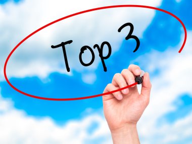 Adam el yazma top 3 siyah kalemi ile görsel ekranda