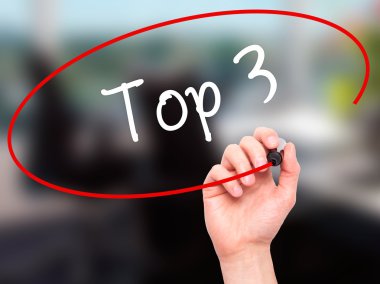 Adam el yazma top 3 siyah kalemi ile görsel ekranda