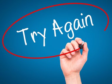 Adam el Yeniden Dene'yi görsel ekranda siyah kalemi ile yazma