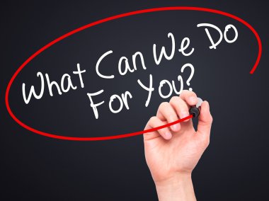 Ne yazma adam el senin için yapabileceğimiz ne? VI üzerinde siyah kalemi ile