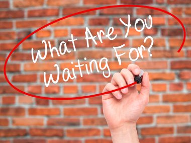 Ne Are sen servis için yazma adam el? üzerinde siyah kalemi ile