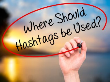 El yazma Hashtags nerede kullanılması gerektiğini adamım? siyah marke ile