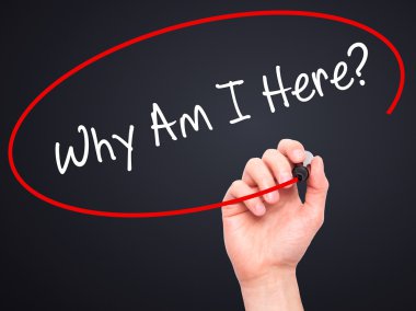 Adam el neden Am ı burada yazılı? siyah kalemi ile görsel scre üzerinde