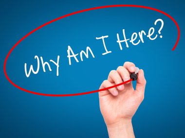 Adam el neden Am ı burada yazılı? siyah kalemi ile görsel scre üzerinde