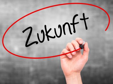 Adam el Zukunft (Future Almanca) siyah kalemi o ile yazma