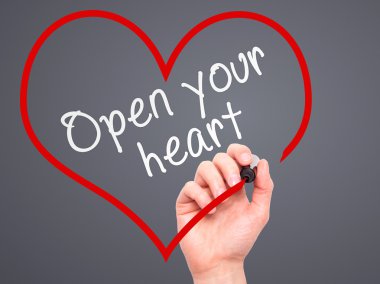 Adam el yazma şeffaf silme Tarih marker ile kalp açmak