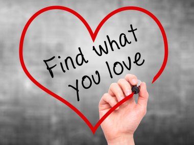 Adam el yazma bulmak şeffaf w Tarih marker ile seviyorum