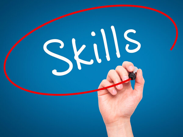 Навыки письма с маркером на прозрачной протиральной доске
