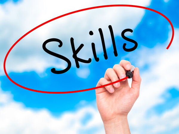 Навыки письма с маркером на прозрачной протиральной доске
