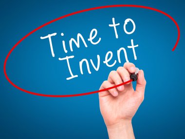 Adam el zaman icat için siyah kalemi ile görsel scre yazma