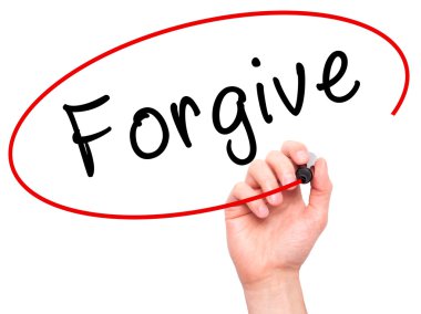 Adam el bağışla siyah kalemi ile görsel ekranda yazma.