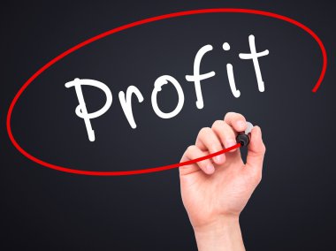 Adam el kar ile siyah kalemi görsel ekranda yazma.