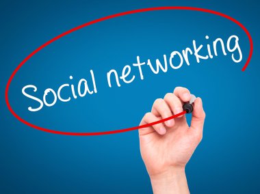 Görsel s üzerinde siyah kalemi ile el yazma sosyal ağ dostum