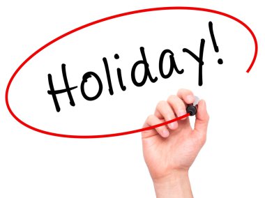 Adam el tatil yazma! görsel ekran ile siyah kalemi