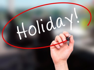 Adam el tatil yazma! görsel ekran ile siyah kalemi
